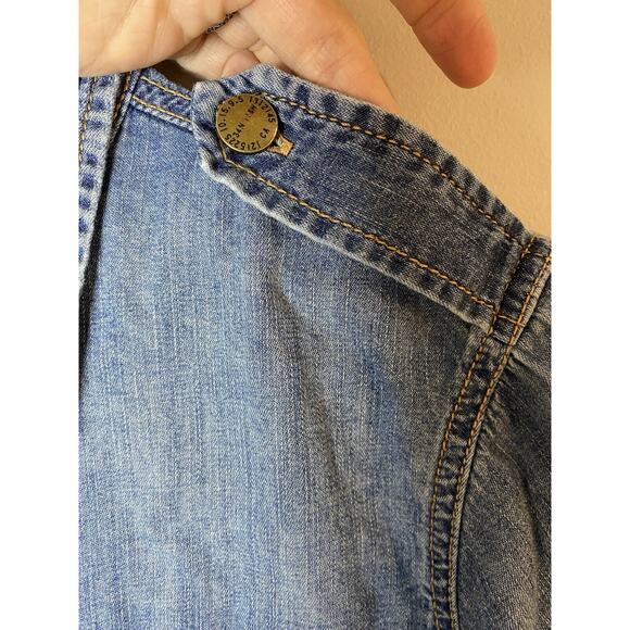 Current Elliott Denim Top Womens Size 2 Studded Button Down The Perfect Shirt - Picture 6 of 6